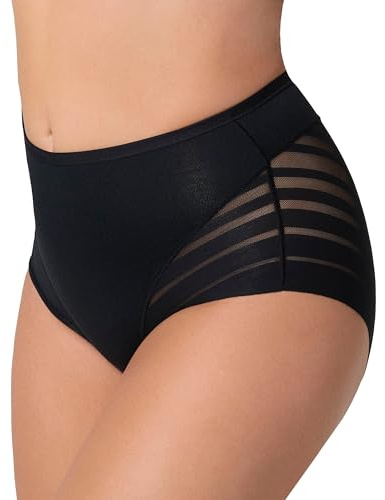 Leonisa Women's No Show Invisible Comfy Tummy Control Classic Panty,Black,X-Large