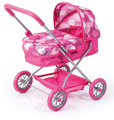 Puppenwagen Smarty, Puppenzubehör, geeignet für Puppen bis 46cm, integrierter Einkaufskorb