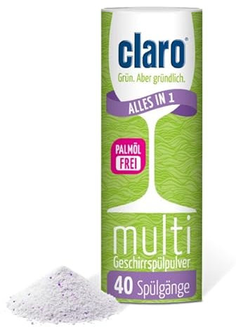 Claro Multi Alles-in-1 Geschirrspül-Pulver - Phosphatfrei & Umweltfreundlich - Öko-Spülmaschinen-Pulver - 1x 800 g