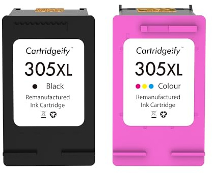 Cartridgeify 305 XL Druckerpatrone Kompatibel mit HP 305 305XL Patrone Multipack (Schwarz, Tri-color), für Envy 6010 6010e 6020 6020e 6022 6022e 6030 6030e 6032 6032e 6420 Envy Pro 6420 6422 6430 6432