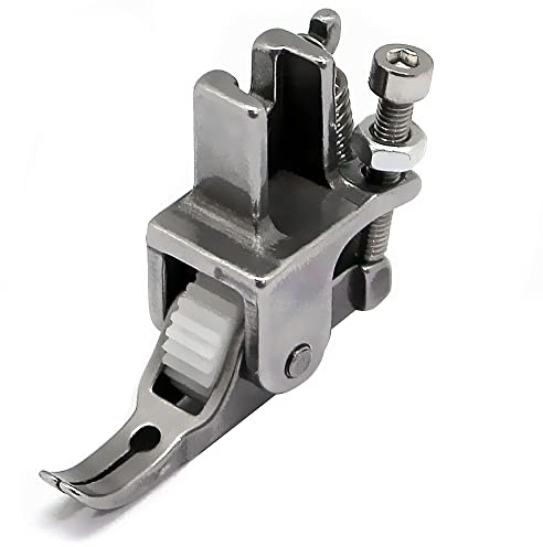Fbshicung Adjustable Plastic Gear Presser Foot P363 Roller Zipper Presser Foot for Sewing Machine Juki Brother Single Needle Lockstitch Machine Foot
