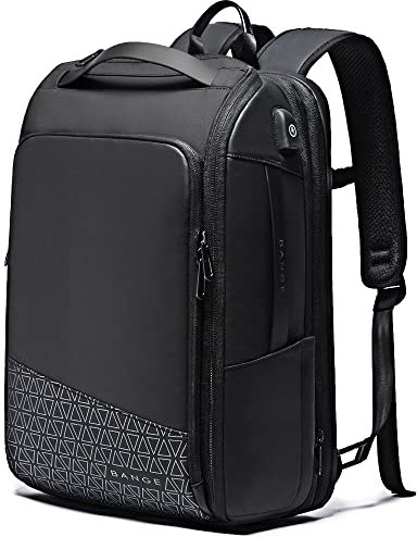 BANGE Travel Backpacks,Weekender Carry On Backpack, Waterproof Men's Business Laptop Backpack for 15.6inch (black-l)