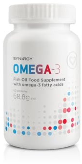 Synergy Worldwide Omega-3 | 60 kapslar | Högpotent fiskoljetillskott för hjärt-, hjärn- och ögonhälsa | 1000 mg fiskolja | Stödjer normal hjärnfunktion, hjärthälsa och syn | 68,8gr