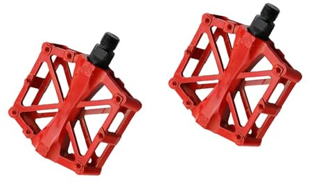 YdseozOA Pedales de Bicicleta de Aluminio Antideslizantes duraderos Pedales de Bicicleta de montaña MTB BMX Ciclismo Pedales de Bicicleta universales Accesorios de Ciclismo (Rojo)