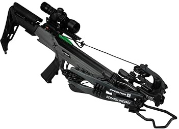 Xpedition Archery Scrapeline 390X Crossbow, 6.7LB 390 Feet Per Second Compound Crossbow Package with 4X32 Scope