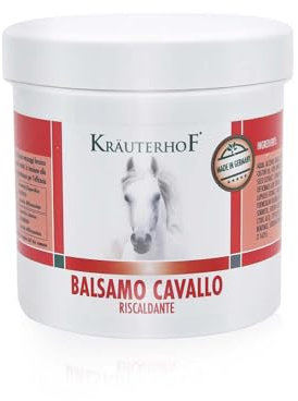 Kräuterhof Balsamo del cavallo riscaldante, extra forte, gel massaggiante - Rimedio naturale per il sollievo muscolare (1x250ML)