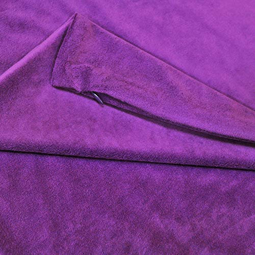 TAOSON Cozy Luxury Soft Solid Envelope Style V Shaped/Tri/Boomerang Standard Pillow Case Pillowcase, Velvet Pillow Cover, Pillow Protector Cushion Cover Only Cover No Insert Purple