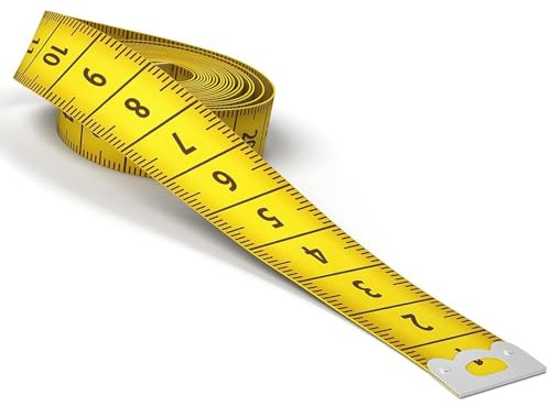 Skräddarmåttband för sömnad mjukt dubbelmåttband 300 cm/120 tum måttband med knapp, kropps- och omkrets måttband för skräddare, hantverkare och hushåll (gul)