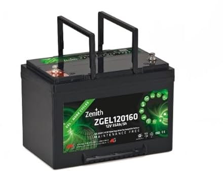 BATTERIA ZENITH ZGEL120160 GEL 12V 60AH LAVAPAVIMENTI SPAZZATRICI BARCHE ELETTRICHE SCOOTER ELETTRICI ENERGIE RINNOVABILI VEICOLI INVALIDI PIATTAFORME