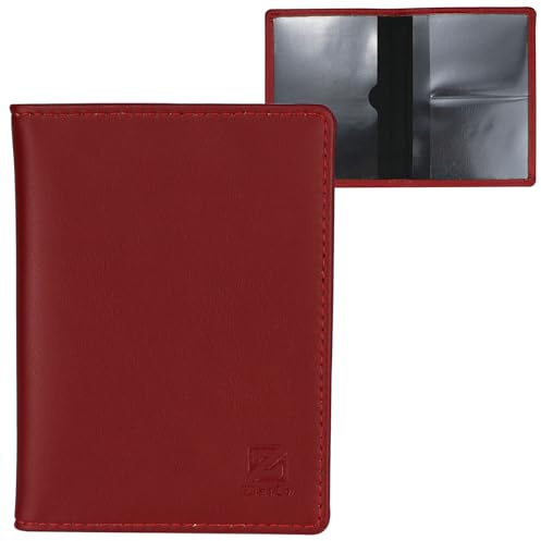 ZhaoCo Fahrzeugschein Hülle, Dünne Leichte Robust Schutzhülle für Führerschein Visitenkarten und Kreditkartenetui aus Kunstleder (Rot)