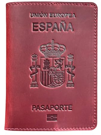 Rolianse Piel Funda Pasaporte Español Porta Pasaporte Viaje Pasaporte Cartera
