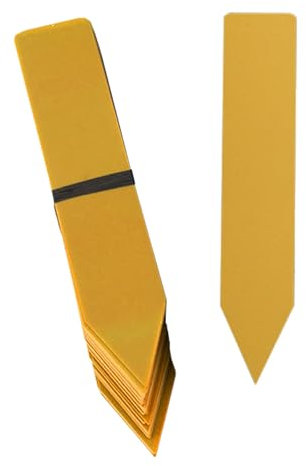 100 Pezzi Etichette per Piante CHUNLINLAODA cartellini per piante Targhette per Piante Plastica giardino esterna per Vivai Semi Piante ed Erbe Aromatiche giardini frutteti o fattorie (giallo)