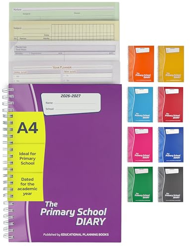 Educational Planning Books Primary School Diary 2026-2027, A4 (PSD1-P)