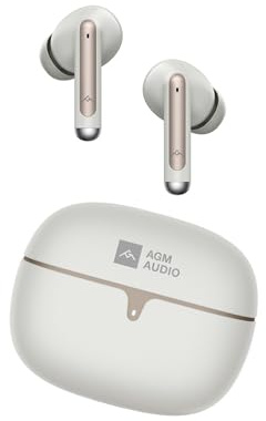 AGM Buds 5 In Ear Kopfhörer, Wireless Earbuds mit Stabiler Bluetooth 5.4 Verbindung, Klares Audio & Tiefer Bass, Leichtes Design, Mono-Modus, Sprachassistent, Kompatibel mit iOS und Android
