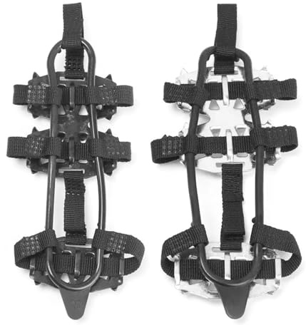 grampones 1 Pair Winter Snow Claws Anti-Skid Anti-Slip Shoes Grips Crampons Spikes 24 Teeth Ice Gripper para Senderismo Invernal(Color 2)