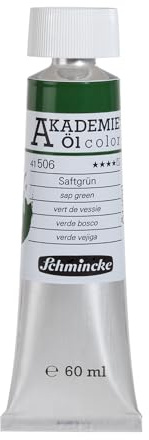 Schmincke – AKADEMIE® Öl color, feine Künstler-Ölfarben, Saftgrün, 41 506 011, 60 ml Tube, höchst lichtecht, Ölmalerei