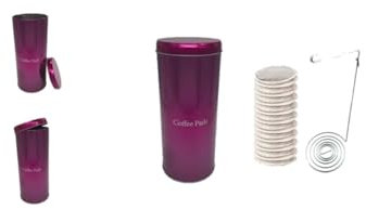 Kaffeepaddose -Coffee- Vintage Farbe Kaffee Material Metall