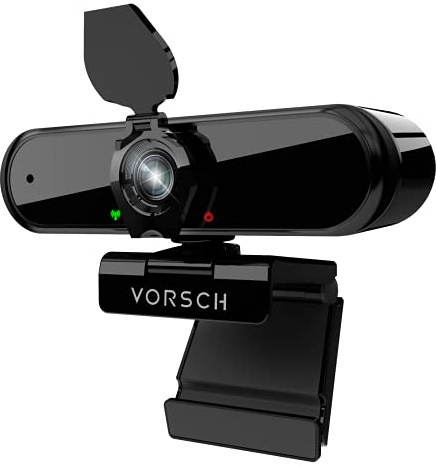 Webcam 1080p med Mikrofon och Lock, 110 ° Vidvinkelvy för PC, Bärbar Dator, Livestreaming, Videosamtal,Konferens, Spel