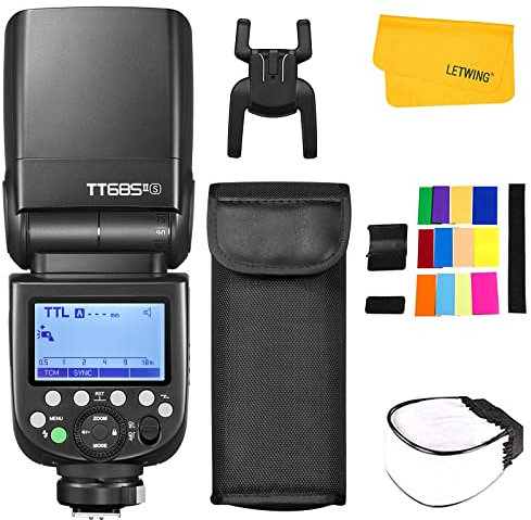 Godox TT685II-S TT685II Flash for Sony Blitzgerät, 1/8000s HSS GN60 2.4G Wireless X System, TCM Instant Conversion Kompatibel für Sony A7RIII A7R A7S A58 A9