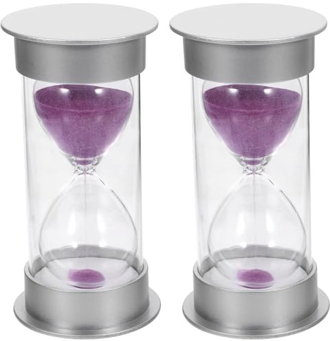MAGICLULU 2pcs Hourglass Timer 20 Minutes Purple Plastic