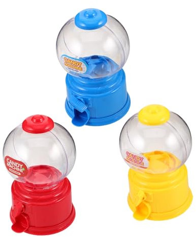 Mipcase 3pezzi Piccola Macchina Per Gomme Da Masticare Distributore Di Caramelle Da Tavolo Graziosa Scatola Di Snack in Plastica Per Ragazzo Ragazza e Adulti