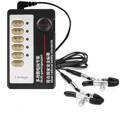 E-stim Breast Pump Nipple Sucker Shock Breast Clitoris Stimulate Massager Women Men Sex Toys (B)