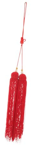 Cabilock Borla Roja de Bricolaje para Espada de Tai Diseño Seguro de Colgante y Decoración de Borla de Espada para Equipos de Marciales