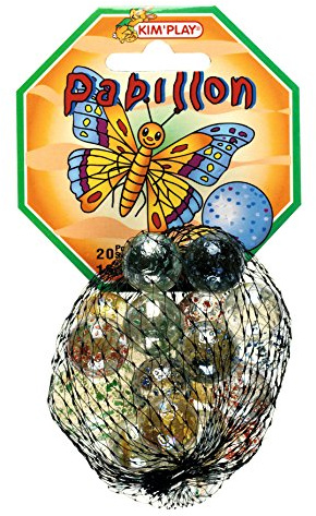 Kim'Play - 500810 - Jeu de Plein Air Pour les plus de 5 ans - 20 Billes + 1 Calots - Papillon