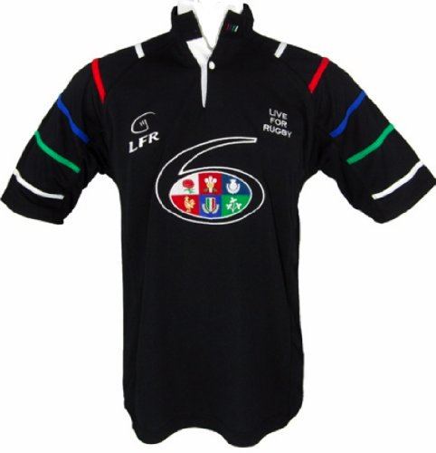 RUGBY NATIONS rugbytröja som andas, Svart, 3XL