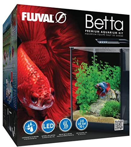 Fluval Betta Premium Aquarium Kit, 2.6 Gallon