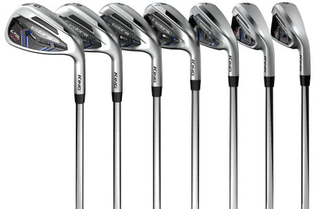 Cobra Golf 2022 LTDX Eisen Set Eine Länge Satin Chrom-Rot-Blau (Herren, Rechtshänder, KBS PGI 65, Senior Flex, 5-GW)