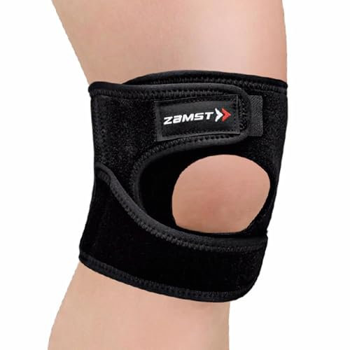 Zamst JK-1 Genouillère de Sport - Compression ajustable avec rembourrage rotulien intégré - Soutien du Genou, Tendinite rotulienne, Douleurs de Croissance, Sauts - Enfants et Adultes - Taille M
