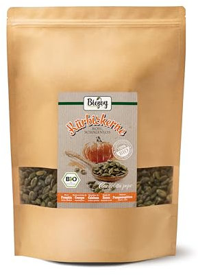 Biojoy Graines de Courge décortiquées BIO (2 kg), graines de citrouilles crues