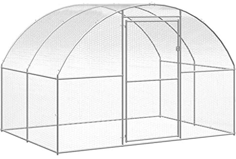 vidaXL Outdoor-Hühnerstall 3x2x2 m Verzinkter Stahl