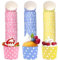 Vueinrg 150 Moldes de Papel para Magdalenas, Cupcakes y Muffins - Copa de Horneado para Tartas, Helados, Postres - Decoración para Bodas, Cumpleaños (Azul, Amarillo, Rosa)