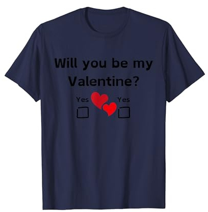 Will you be my Valentine Check boxes San Valentino Coppia Maglietta