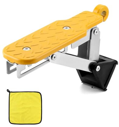 QWORK® Car Doorstep, Foldable Car Step Ladder, Easy Roof Rack Access, Fits SUV, Truck, Jeep, Adjustable