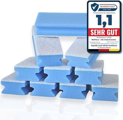 Walfinus Premium XXL 10erSet Kratzfreie Spülschwamm, Putzschwamm, Reinigungsschwamm, Küchenschwamm, zweiseitige, Scheuerschwamm, Topfreiniger, waschbar -60 Grad 15x7x4cm zum wiederverwenden