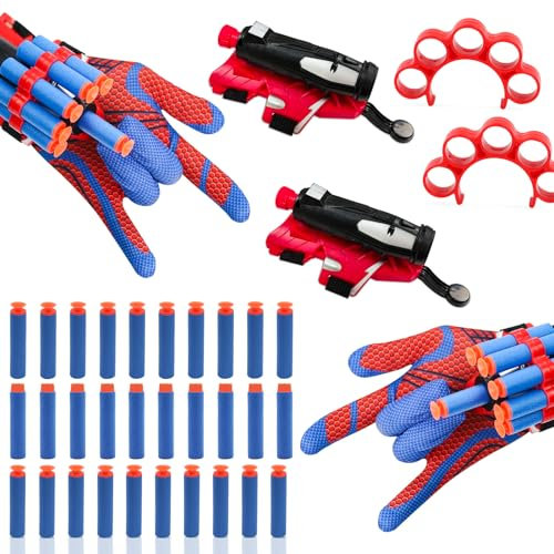 ZITUZY 2 stycken-handskar, spindelnät, spindelhandskar, barnleksaker, för barnfans (2)