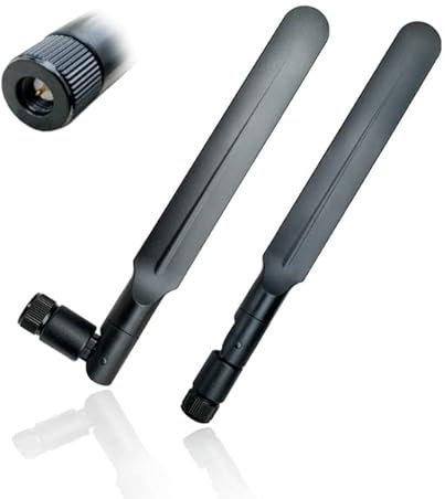 2 x UniteCom 4G 5G Terminal Paddle Black Antenne Omni Directionnelle LTE Heavy Duty SMA Cellular Broadband Routeur Mobile Internet Intérieur Extérieur Robuste Antenne Robuste 02 EE Vodafone Three