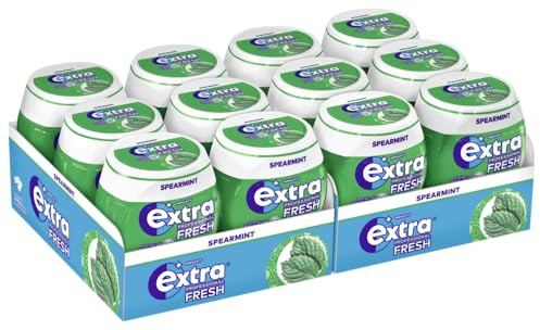 Extra Professional Fresh Spearmint Kaugummi, 12er Pack (12 x 50 Dragees)