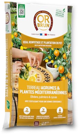 OR BRUN Terreau Agrumes 20 litres : Un allié pour Vos citronniers en Pot