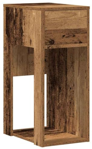 vidaXL Computerschrank mit Schublade Altholz-Optik 30x44x74 cm, PC-Schrank, CPU-Ständer, PC-Ständer, Büroschrank, CPU-Halter, Computer-Tower-Ständer