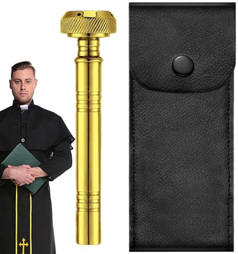 Tuxxjzm Holy Water Container - Pocket-Size Liquid Dispenser Religious Sprinkler,Small Aspergillum Tool Holy Water Pot for Clergy Religious People
