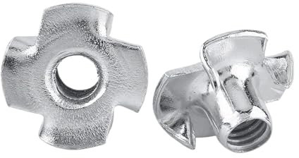 MAYyhem 5 Pezzi M3 M4 M5 M6 M8 M10 M12 zincato a Quattro Griffe Dado a T Inserto a T Dado a Punte ferramenta for mobili(M10)