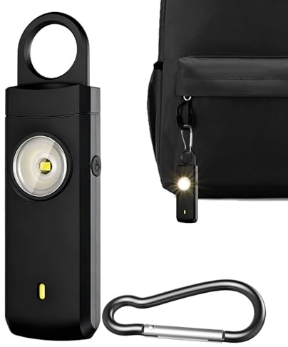 Allarme Sicurezza - 130dB Forte Tipo-C Ricaricabile Attrezzatura - Portachiavi Per Autodifesa | Per Bambini Esterno Hotel Viaggio Ragazza Salute Uomini Corsa Notte Porta
