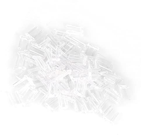 OEBUAFI Manchons de Compression pour Lunettes sans Bords, Durables, Rapides et Faciles, Outils de Réparation de Lunettes, 100 Pièces en Plastique pour Accessoires et Outils (1,5 * 0,8 * 0,7)