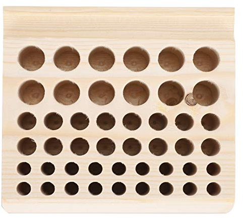 Portautensili in legno per riparazione orologi a 46 fori, portaoggetti per utensili da orologiaio, organizer professionale per strumenti per riparazione orologi con 46 slot,