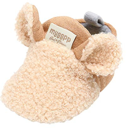 Generisch Niño Prewalker Entrenador Zapatillas Bebé Niño Arrastrándose Zapatos de Piel de Cordero para Primeros Pasos