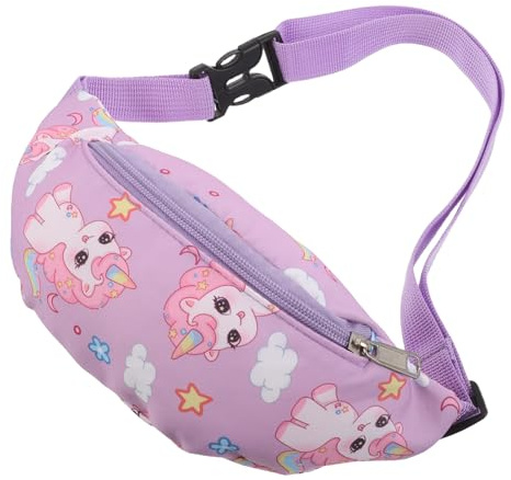 DOITOOL Riñonera Infantil Ajustable de Poliéster para Niñas | Bolso Bandolera Cruzado, Diseño Ligero Organización, para Fiestas Infantiles y Excursiones Escolares